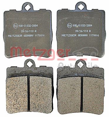 METZGER 1170016 Bremsbelagsatz, Scheibenbremse